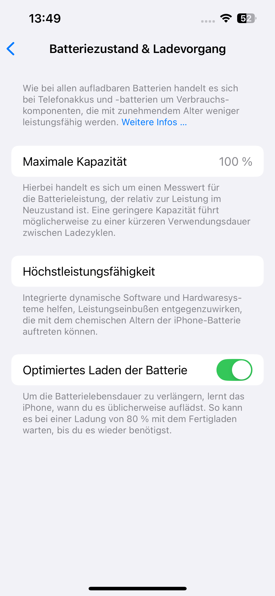 Apple iPhone maximale Kapazität 100% nach Akkutausch keine Warnmeldung ohne Fehlermeldung