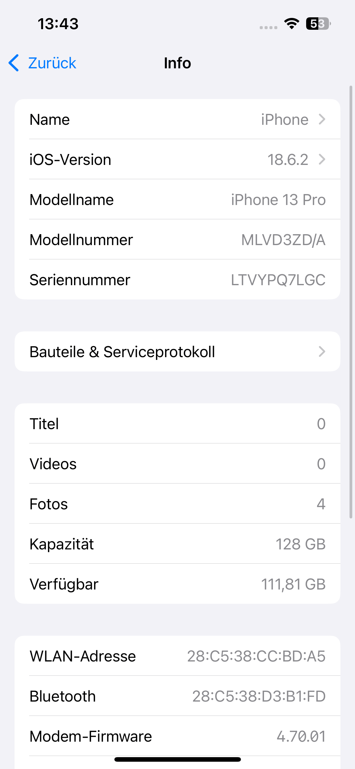 Apple iPhone Bauteile & Serviceprotokoll