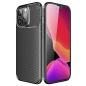 Mobile Preview: Silicone Case Carbon Style schwarz auf iPhone 13 Pro Max vorne hinten Handyshop Linz kaufen bestellen