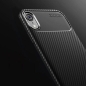 Mobile Preview: Silicone Case Carbon Style schwarz auf iPhone XR vorne Handyzubehör Linz kaufen online bestellen