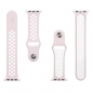 Mobile Preview: Apple Watch Sportarmband Double Silicone pink-weiß TACTICAL Handyzubehör online bestellen