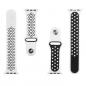 Preview: Apple Watch Sportarmband Double Silicone weiß-schwarz TACTICAL Handyzubehör online bestellen