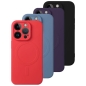Mobile Preview: iPhone Silicone Mag Cover MagSafe schwarz violett blau rot vorne Handyshop Linz kaufen bestellen