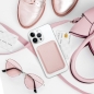 Preview: Mag Wallet MagSafe Kartentasche rosa am Tisch Handyzubehör in Linz kaufen bestellen