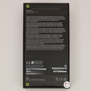 Preview: Apple iPhone 13 Pro 128 Gigabyte Graphite schwarz Box hinten Handybörse online bestellen