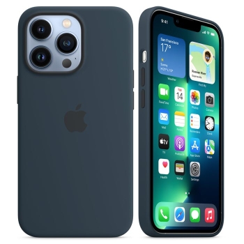 iPhone 13 Pro Silikon Case Abyss Blue blau Apple MM2J3ZM/A