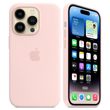 iPhone 14 Pro Silikon Case Chalk Pink kalkrosa Apple MPTH3ZM/A