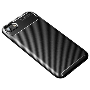 Silicone Case Carbon Style schwarz auf iPhone 7 8 SE 2020 liegend Handybörse Linz kaufen bestellen