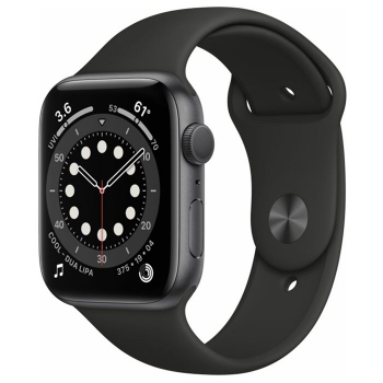 Preview: Apple Watch Series 6 44mm Cellular Aluminium Space Gray MG2E3FD/A NEU seitlich Handybörse Linz kaufen online bestellen