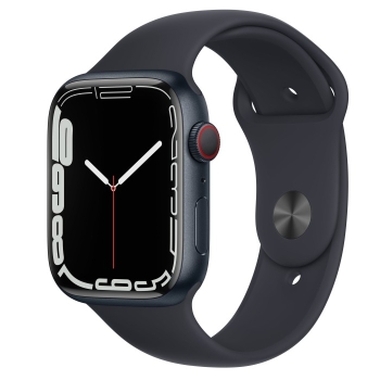 Apple Watch Series 7 45mm Cellular Alu Midnight mitternacht MKJP3FD/A NEU seitlich Handyzubehoer Linz kaufen