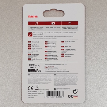 128 Gigabyte MicroSDXC Speicherkarte mit Adapter hama 181000 hinten Handyzubehör Linz kaufen online bestellen