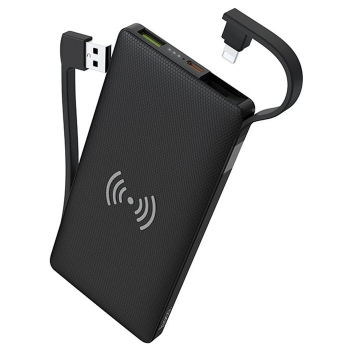 Preview: hoco S10 Power Bank wireless Qi induktiv iPhone Lighning 10000mAh schwarz Handyzubehör online bestellen