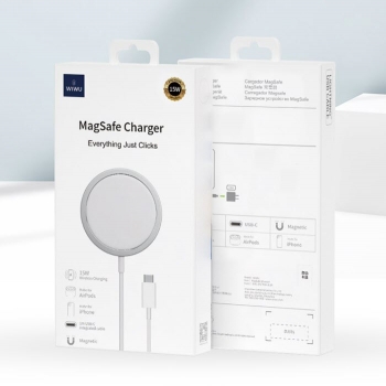 induktives iPhone Ladegerät mit MagSafe Magnet WIWU Box Handyshop online bestellen
