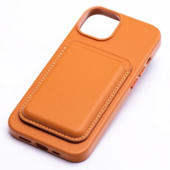 Preview: Mag Wallet MagSafe Kartentasche orange am Cover Handyshop in Linz kaufen bestellen