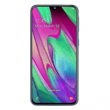 Samsung Galaxy A40 Dual 64 Gigabyte Black NEU vorne Handyshop online bestellen