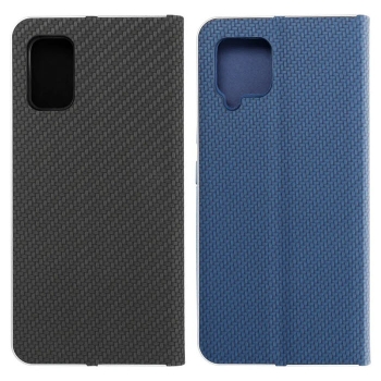 Samsung Galaxy A40 A41 A42 Klapphüllen LUNA Book Carbon schwarz blau inten Handyzubehör Linz kaufen bestellen
