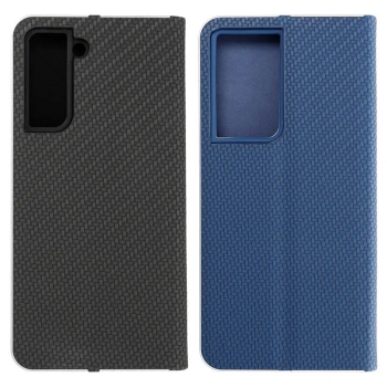 Samsung Galaxy S21 FE Plus Ultra Klapphüllen LUNA Book Carbon schwarz blau inten Handyzubehör Linz kaufen bestellen