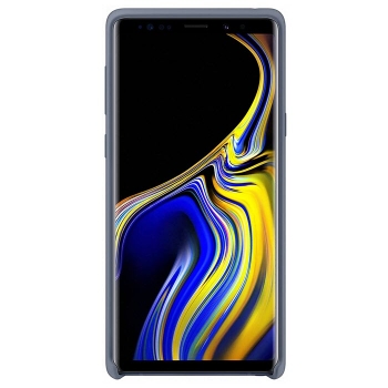 Silicone Cover für Samsung Galaxy Note 9 in blau EF-PN960 vorne Handyshop online bestellen
