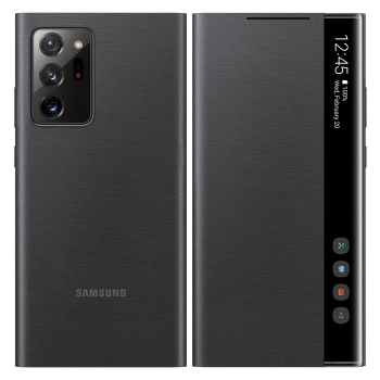 Preview: Smart Clear View Cover Galaxy Note 20 Ultra EF-ZN985CBE schwarz vorne Handyshop Linz kaufen