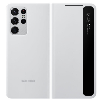 Preview: Smart Clear View Cover für Samsung Galaxy S21 Ultra in grau EF-ZG998CJE Handyshop Linz kaufen