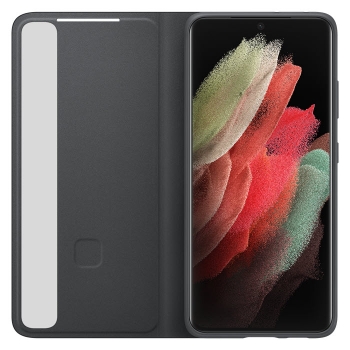 Preview: Smart Clear View Cover für Samsung Galaxy S21 Ultra in schwarz EF-ZG998CBE innen Handybörse Linz kaufen