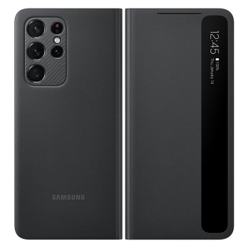 Preview: Smart Clear View Cover für Samsung Galaxy S21 Ultra in schwarz EF-ZG998CBE Handyshop Linz kaufen