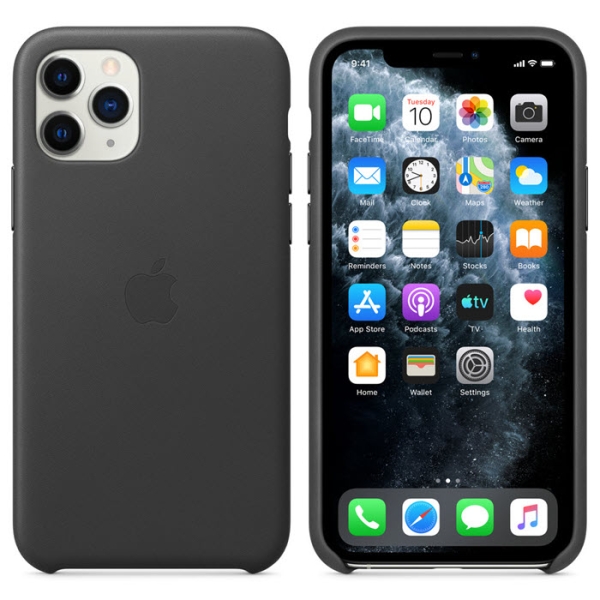 iPhone 11 Pro und Max Lederhülle schwarz Apple original MWYE2ZM/A Handyshop Linz kaufen bestellen