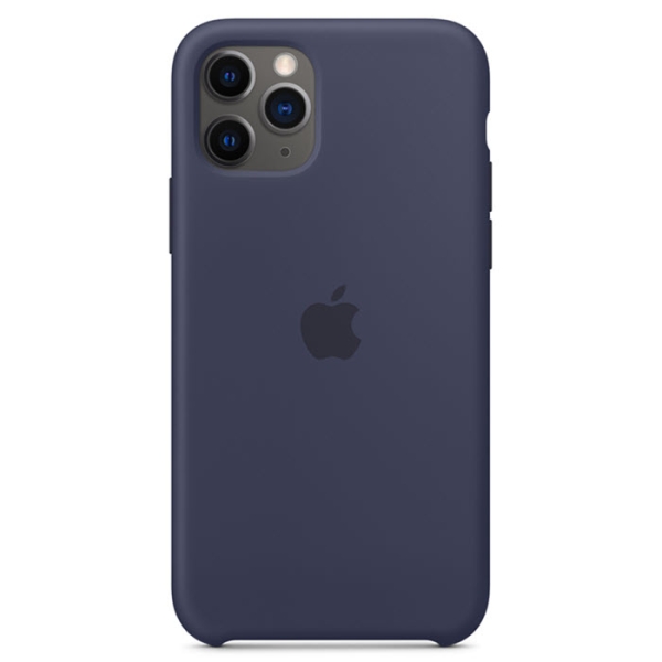 iPhone 11 Pro Max Silikon Case Midnight Blue blau Apple MWYW2ZM/A
