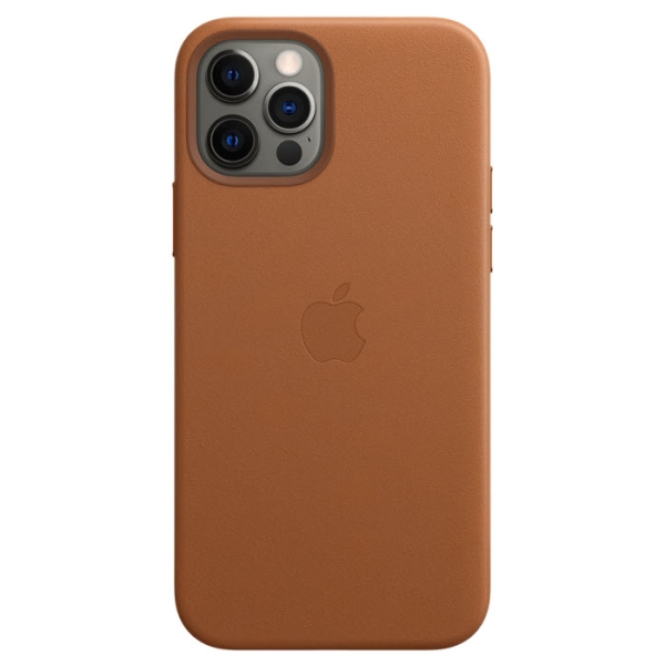 iPhone 12 Pro Leder Case Saddle brown braun Apple MHKF3FE/A