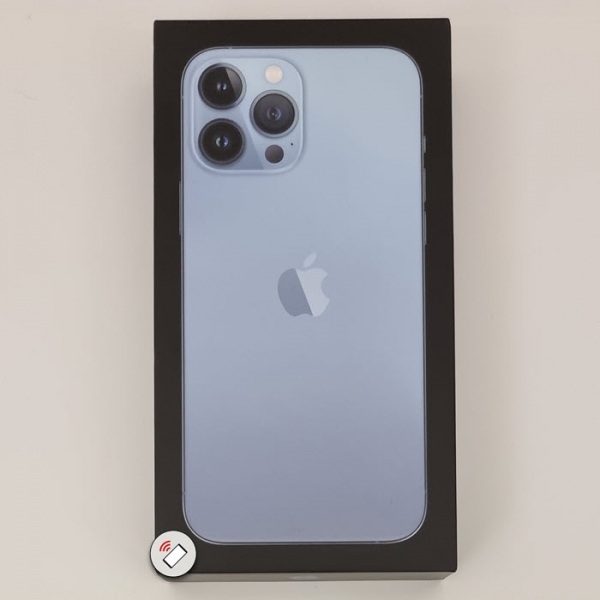 Apple iPhone 13 Pro Max 128 Gigabyte Sierra Blue blau Box vorne Handyshop Linz kaufen