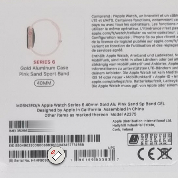 Apple Watch Series 6 40mm Cellular Aluminium Gold M06N3FD/A NEU Etikett Handyshop Linz kaufen online bestellen