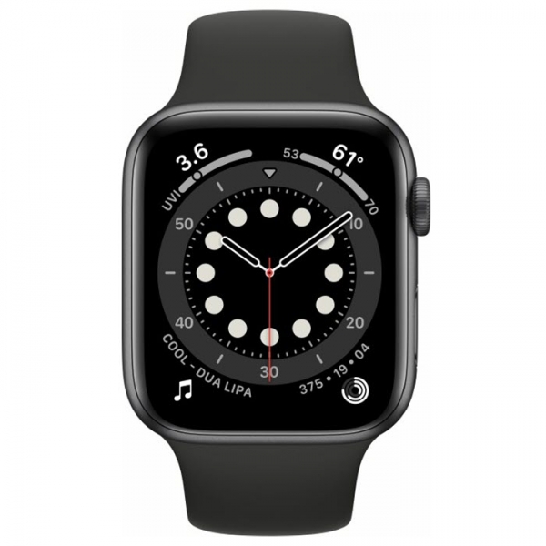 Apple Watch Series 6 44mm GPS Aluminium Space Gray M00H3FD/A NEU vorne Handyshop Linz kaufen