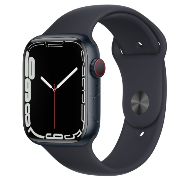 Apple Watch Series 7 45mm Cellular Alu Midnight mitternacht MKJP3FD/A NEU seitlich Handyzubehoer Linz kaufen Apple Watch Series 7 45mm Cellular Alu Midnight mitternacht MKJP3FD/A NEU seitlich Handyzubehoer Linz kaufen