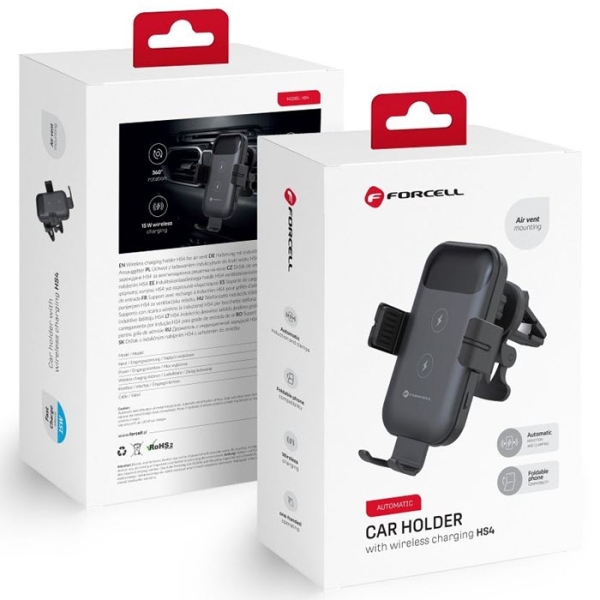 KFZ Autohalterung Qi Fast Charger kabellos laden FORCELL HS4 Verpackung Handyshop Linz kaufen KFZ Autohalterung Qi Fast Charger kabellos laden FORCELL HS4 Verpackung Handyshop Linz kaufen