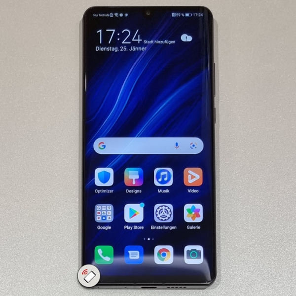 HUAWEI P30 Pro 128 Gigabyte Black schwarz neuwertig vorne Handyshop Linz kaufen HUAWEI P30 Pro 128 Gigabyte Black schwarz neuwertig vorne Handyshop Linz kaufen