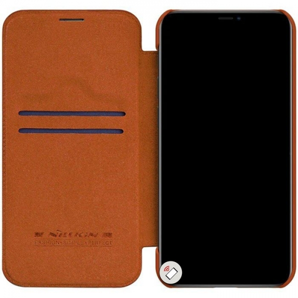 Nillkin Qin Book Case für 12er iPhones in brraun innen Handyshop online bestellen