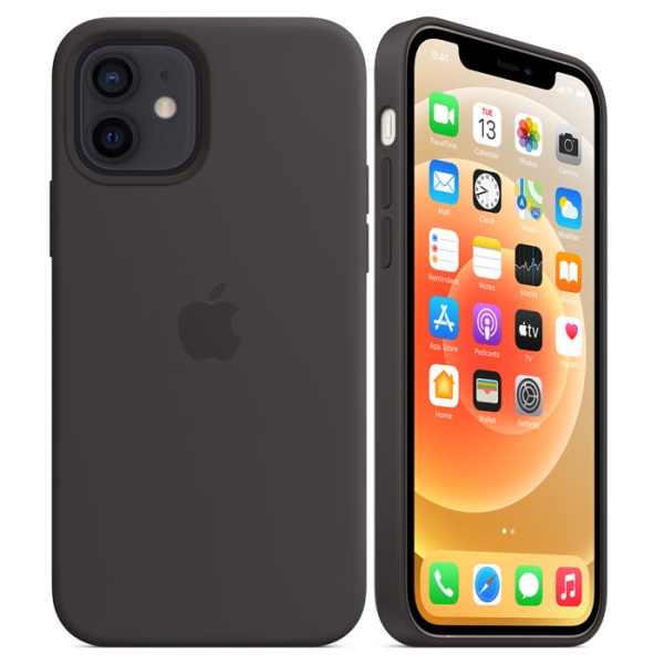 iPhone 12 mini Silicone Cover schwarz mit MagSafe Apple original MHKX3ZM MHL73ZM Handyshop Linz bestellen