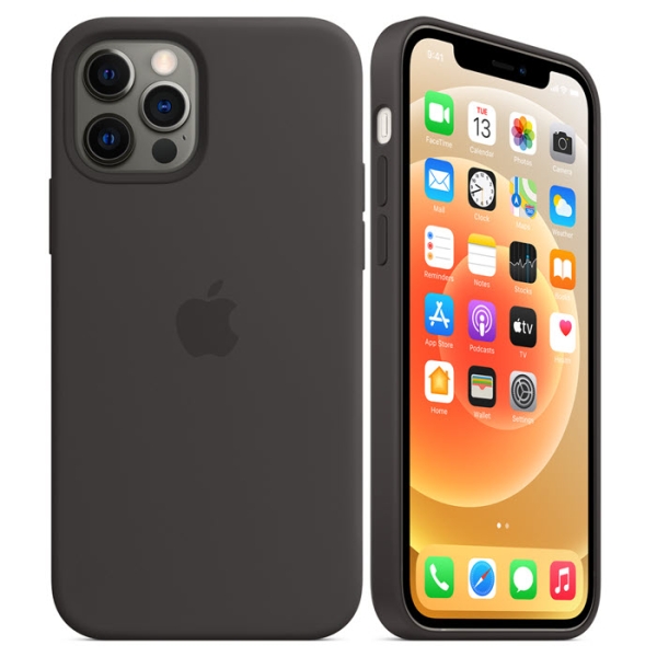 iPhone 12 Pro Max Silikon Case black mit MagSafe Apple original MHLG3ZM MHL73ZM Handyzubehör Linz kaufen