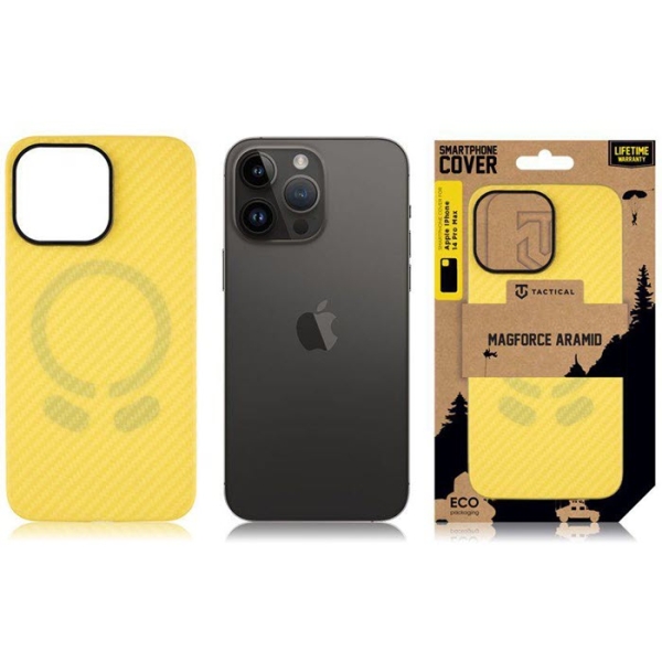 iPhone 14 Pro Max TACTICAL MagForce Aramid Cover Carbon-gelb mit Verpackung Handyzubehör Linz kaufen bestellen