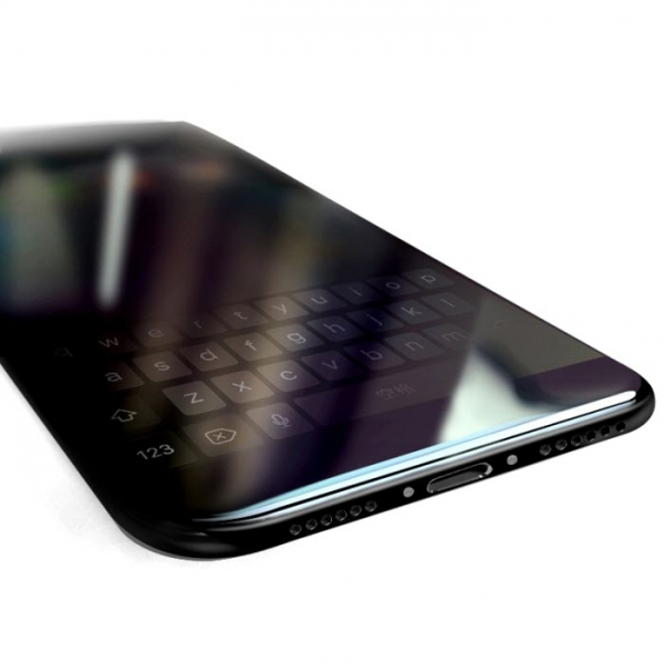 PRIVACY Panzerglas Displayschutzfolie für iPhone 5D schwarz am iPhone liegend Handybörse Linz kaufen
