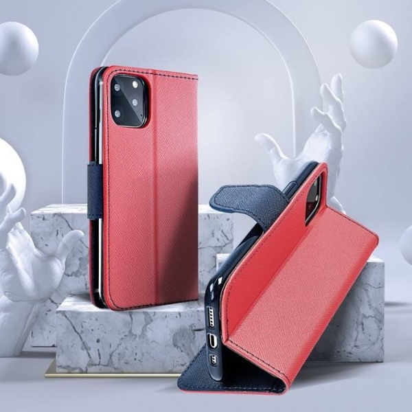iPhone Fancy Book Case rot/blau aufgestellt Handybörse Linz kaufen bestellen