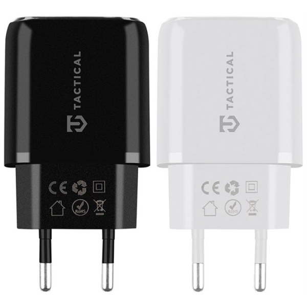 Double USB Ladegerät mit USB-C 20W QC PD schwarz und weiß seitlich Handyzubehör Linz kaufen