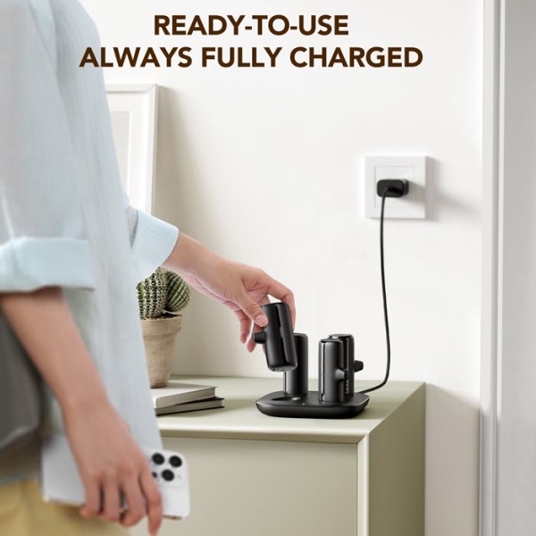 4 Powerbanks mit Ladestation iPhone Lightning und USB-C VEGER Pogo 20W PD QC Kommode Handyzubehoer online kaufen bestellen 4 Powerbanks mit Ladestation iPhone Lightning und USB-C VEGER Pogo 20W PD QC Kommode Handyzubehoer online kaufen bestellen