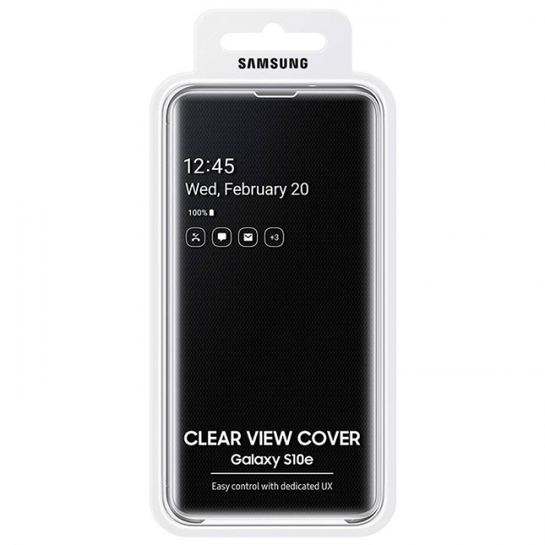 CLEAR View Cover für Samsung Galaxy S10 in schwarz EF-ZG973 Box Handyzubehör online bestellen