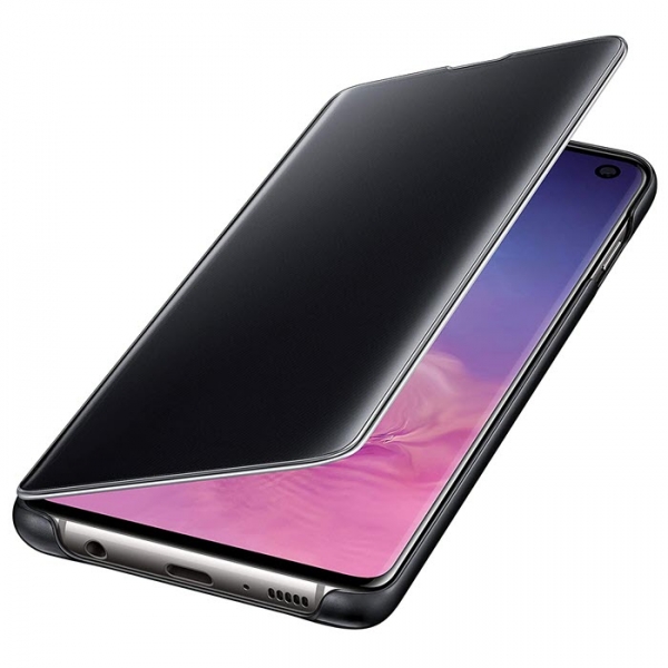 CLEAR View Cover für Samsung Galaxy S10 in schwarz EF-ZG973 offen Handyzubehör online bestellen