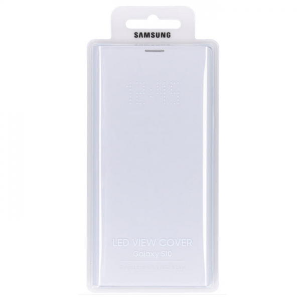 LED View Cover für Samsung Galaxy S10 in weiß EF-NG973 aufgeklappt Handyzubehör online bestellen