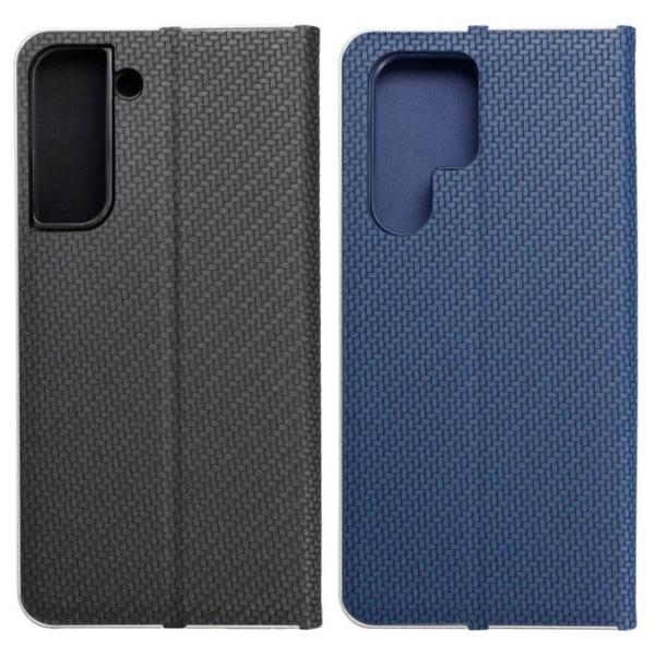 Samsung Galaxy S22 Plus Ultra Klapphüllen LUNA Book Carbon schwarz blau inten Handyzubehör Linz kaufen bestellen