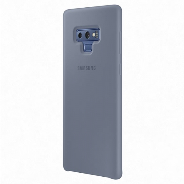 Silicone Cover für Samsung Galaxy Note 9 in blau EF-PN960 schräg Handyzubehör Linz kaufen