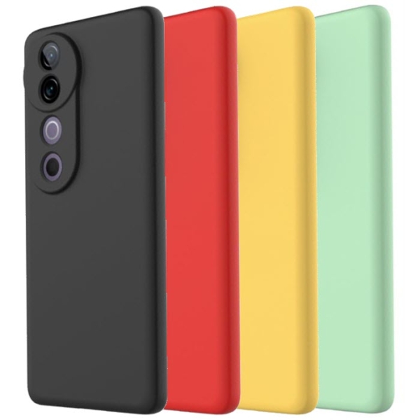 vivo V40 Silicone Case Cover in schwarz rot gelb oder grün online kaufen bestellen