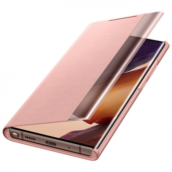 Smart Clear View Cover Galaxy Note 20 Ultra EF-ZN985CAE bronze liegend offen Handyzubehör Linz kaufen